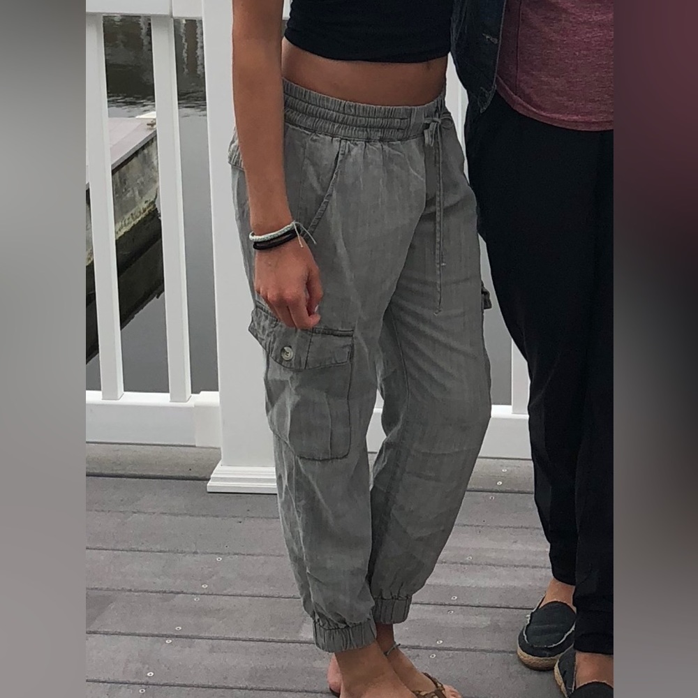 Grey Jogger Cargo pants (island gypsy)